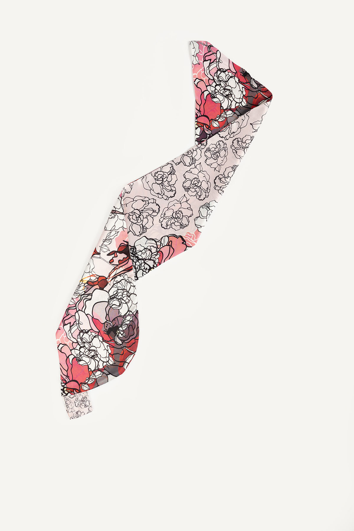 Flora Desenli İpeksi Rayon Boyun Fuları