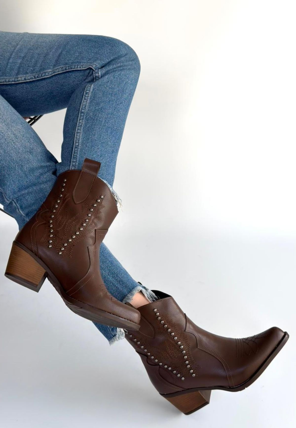 Matin Acı Kahve Cilt Topuklu Bot