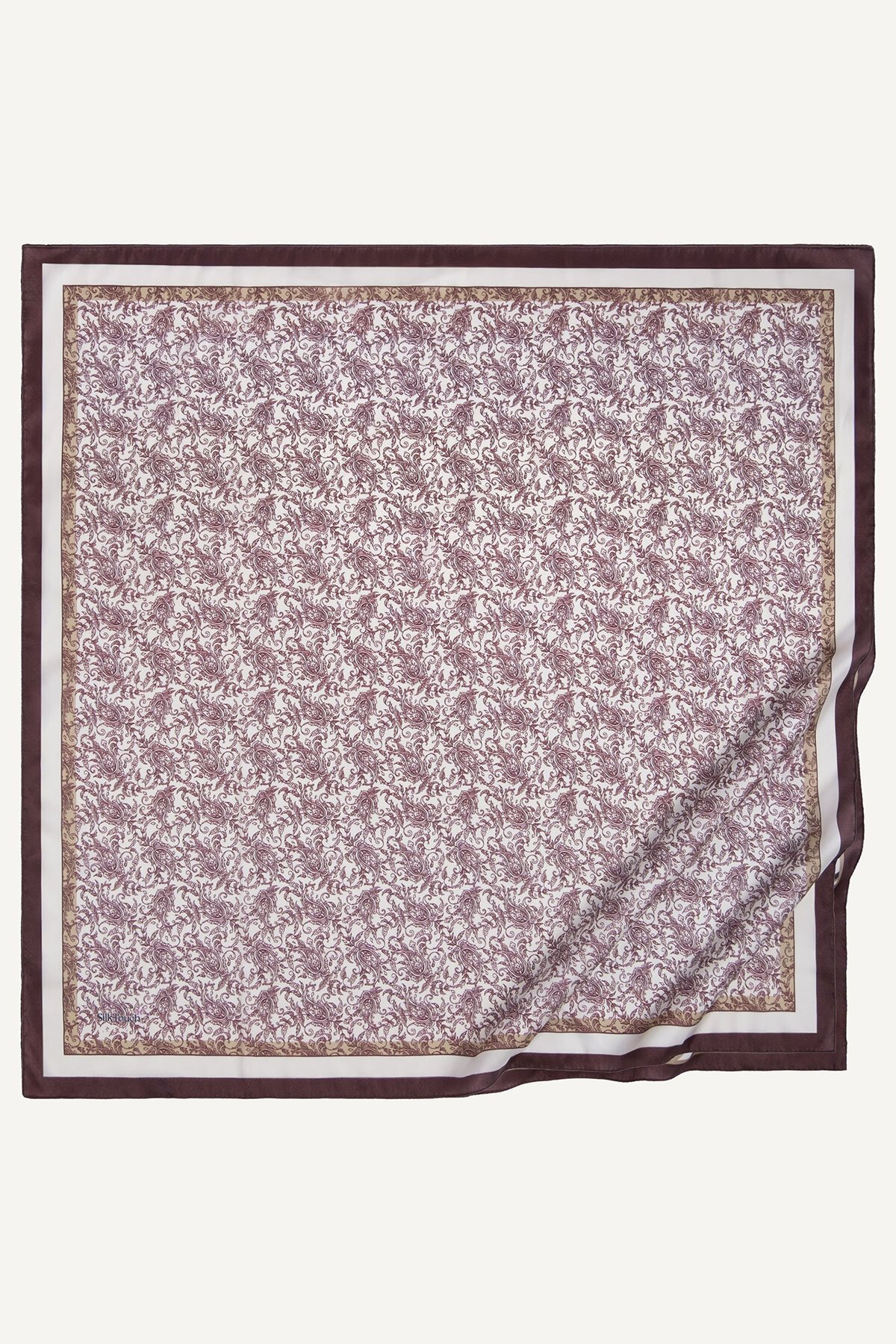Bordo Asalet Motifi Desen Kristal Eşarp