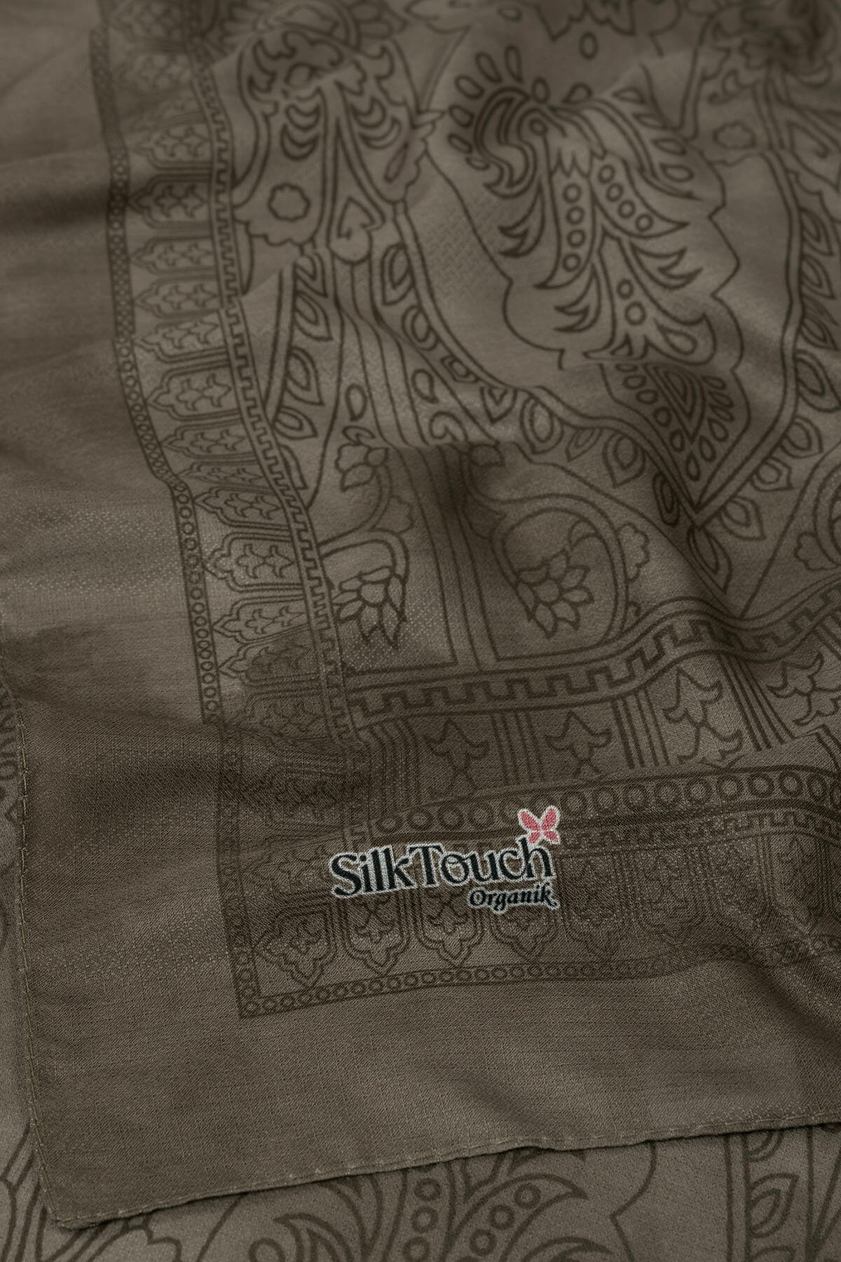 Vizon  Paisley Desenli Organik Şal