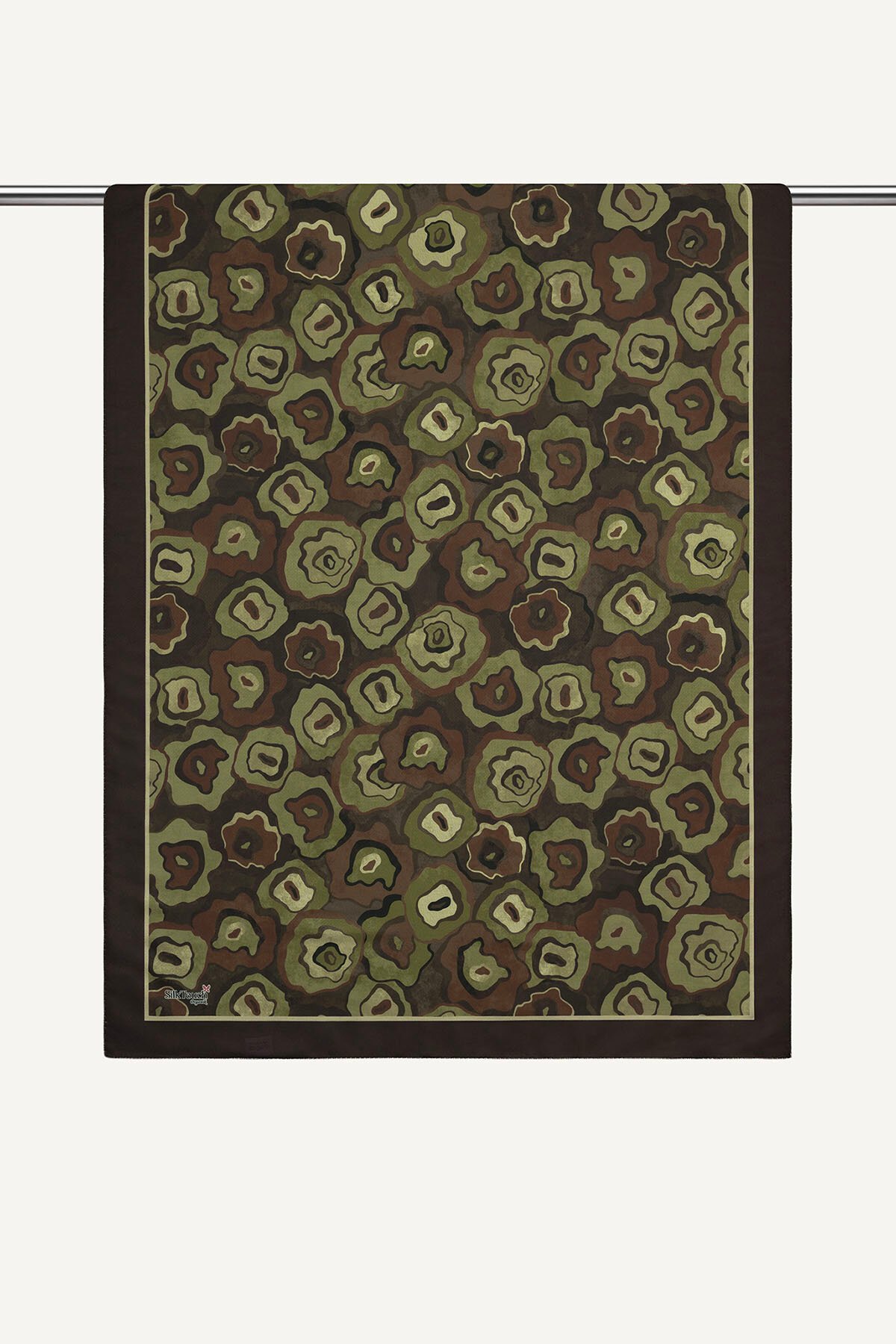 Acı Kahve Pattern Desenli Organik Şal