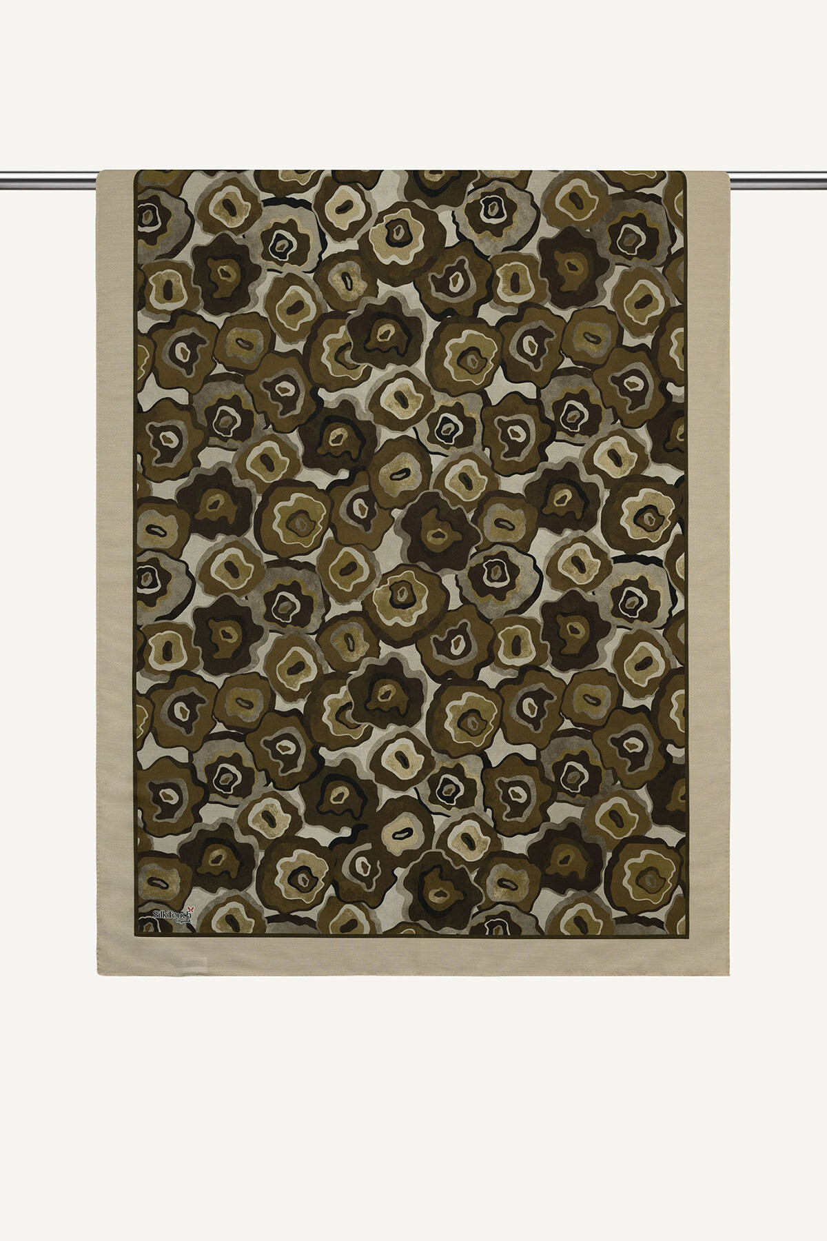 Krem Pattern Desenli Organik Şal