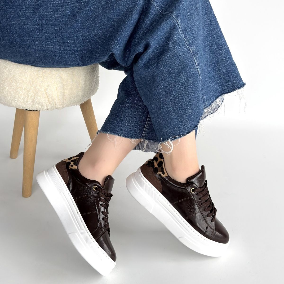 Jetan Kahverengi Rugan Bağcıklı Spor Ayakkabı