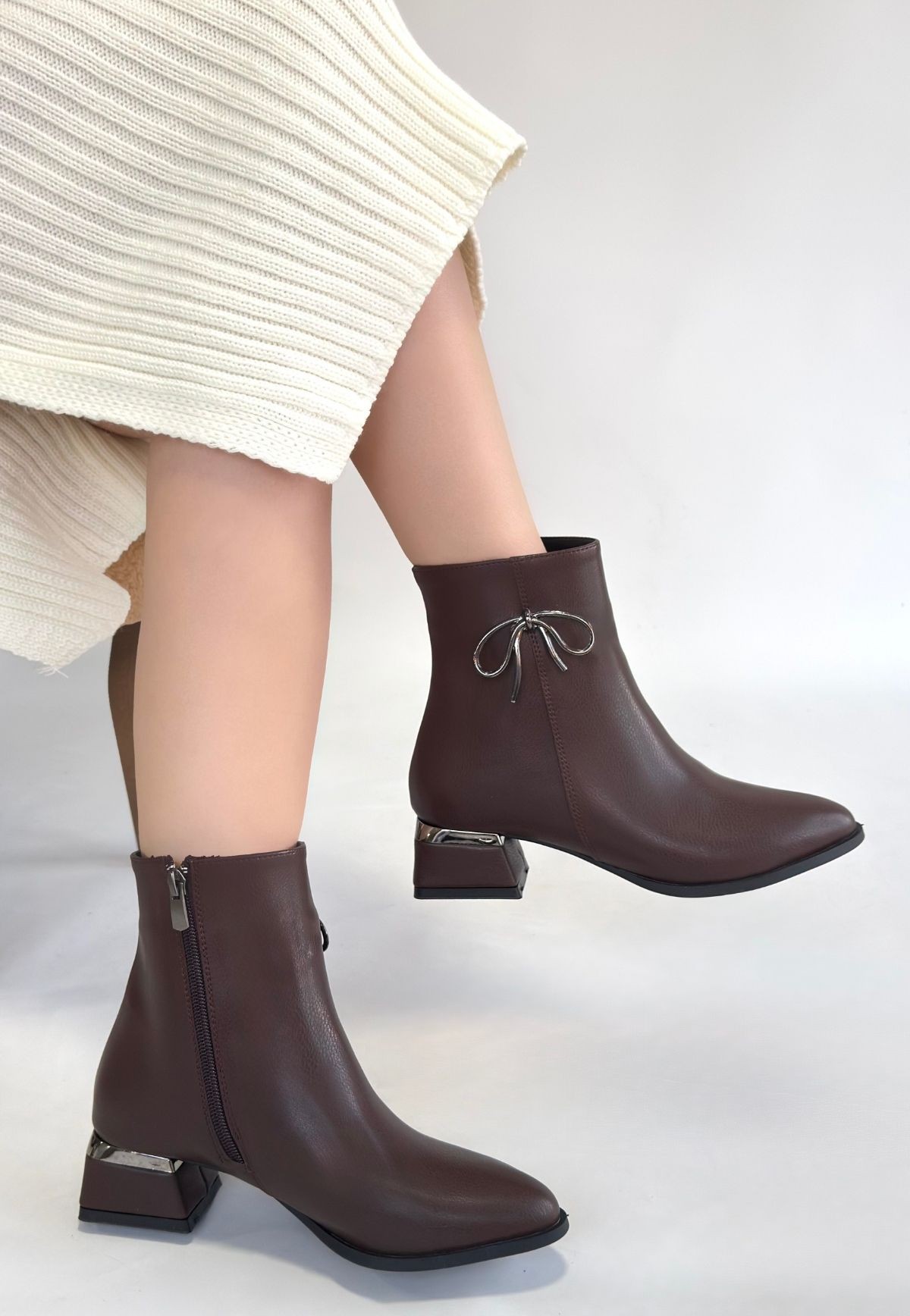 Harly Kahverengi Cilt Topuklu Bot