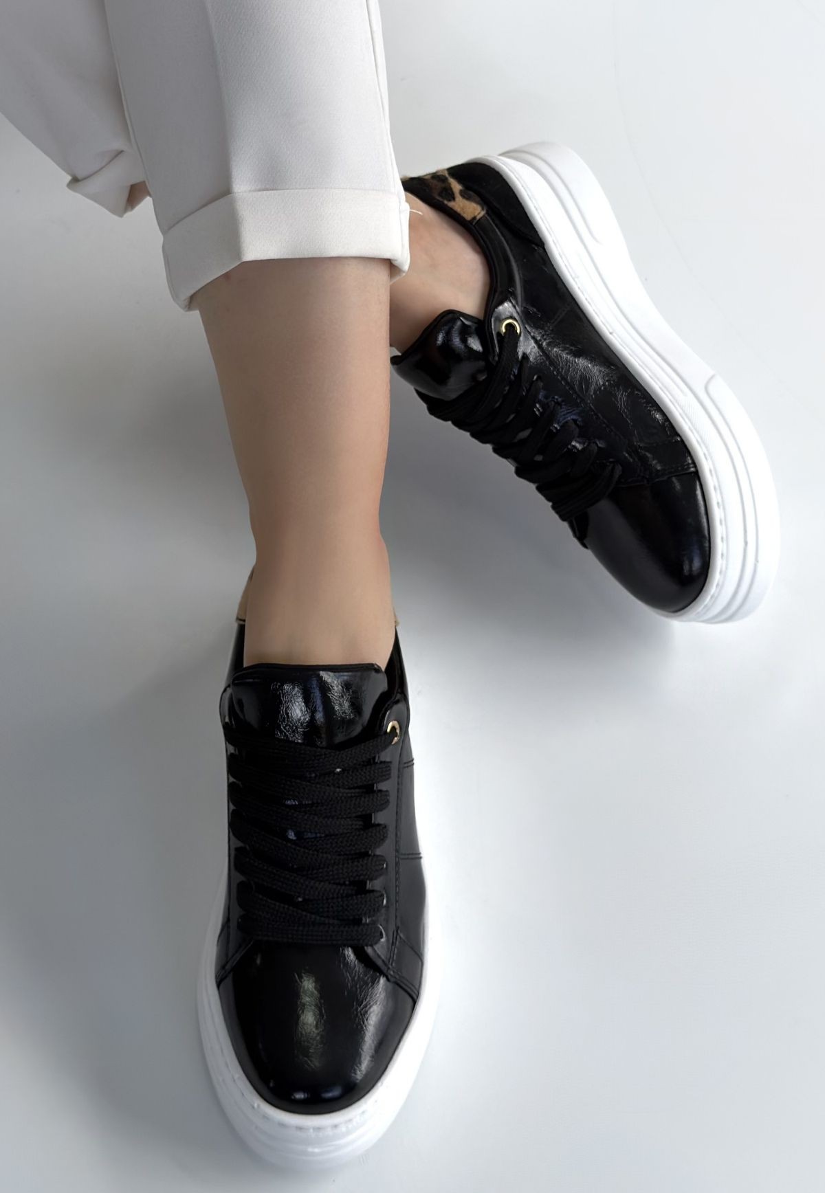 Jetan Siyah Rugan Bağcıklı Spor Ayakkabı