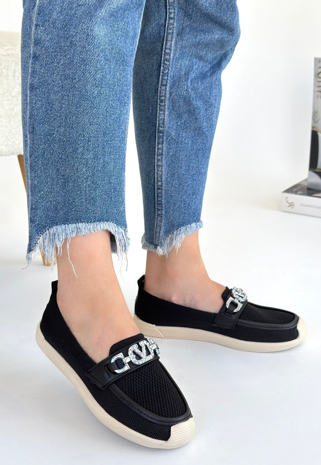 Wata Siyah Triko Babet Ayakkabı