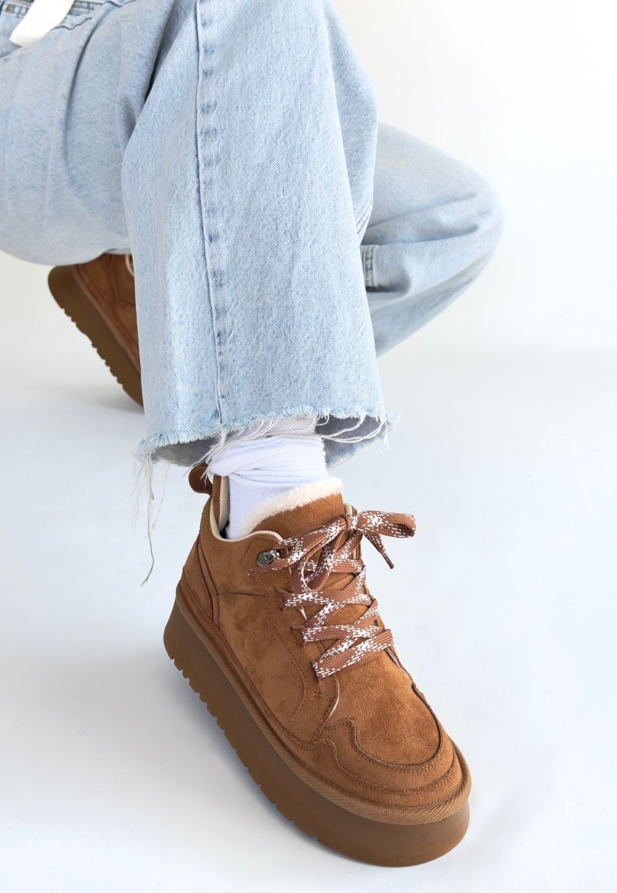 Muden Taba Süet Bağcıklı Bot