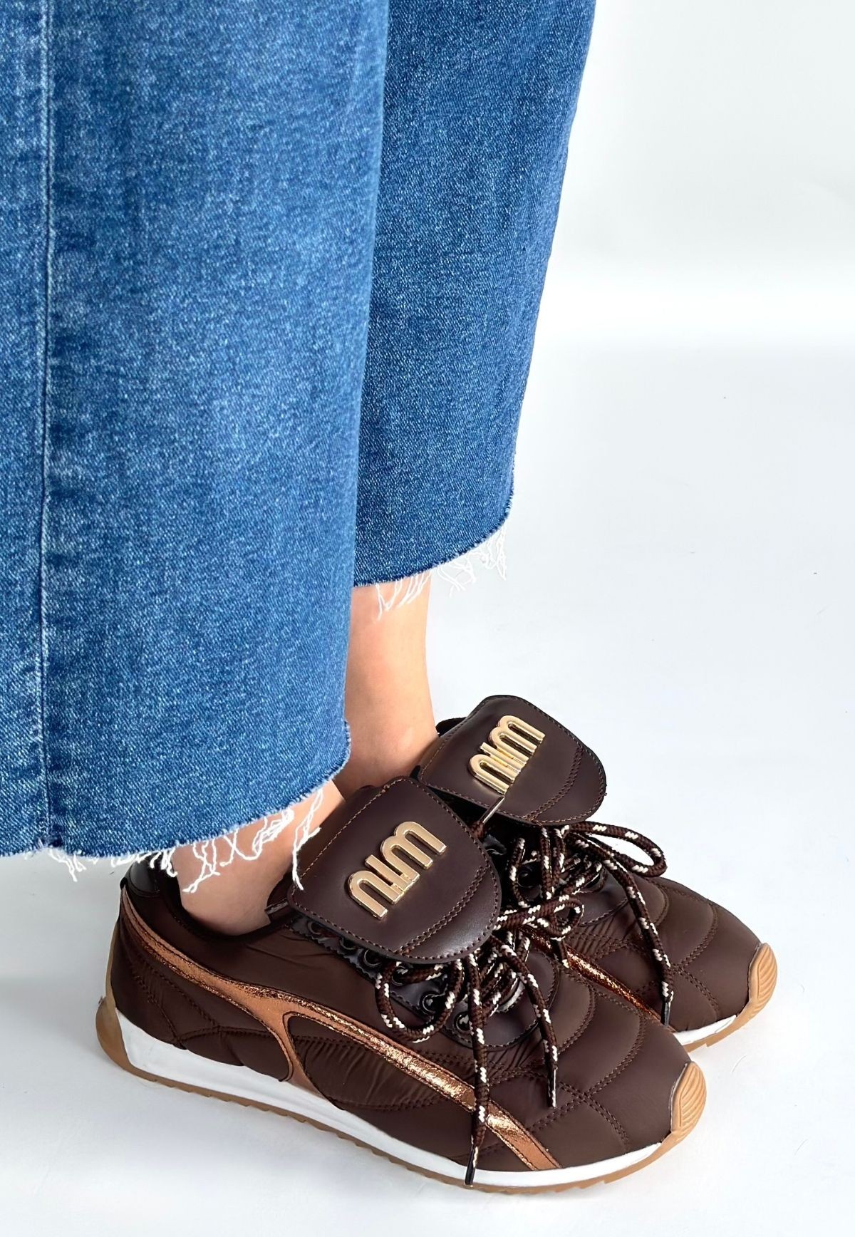 Dissa Kahverengi Cilt Bağcıklı Paraşüt Detaylı Spor Ayakkabı