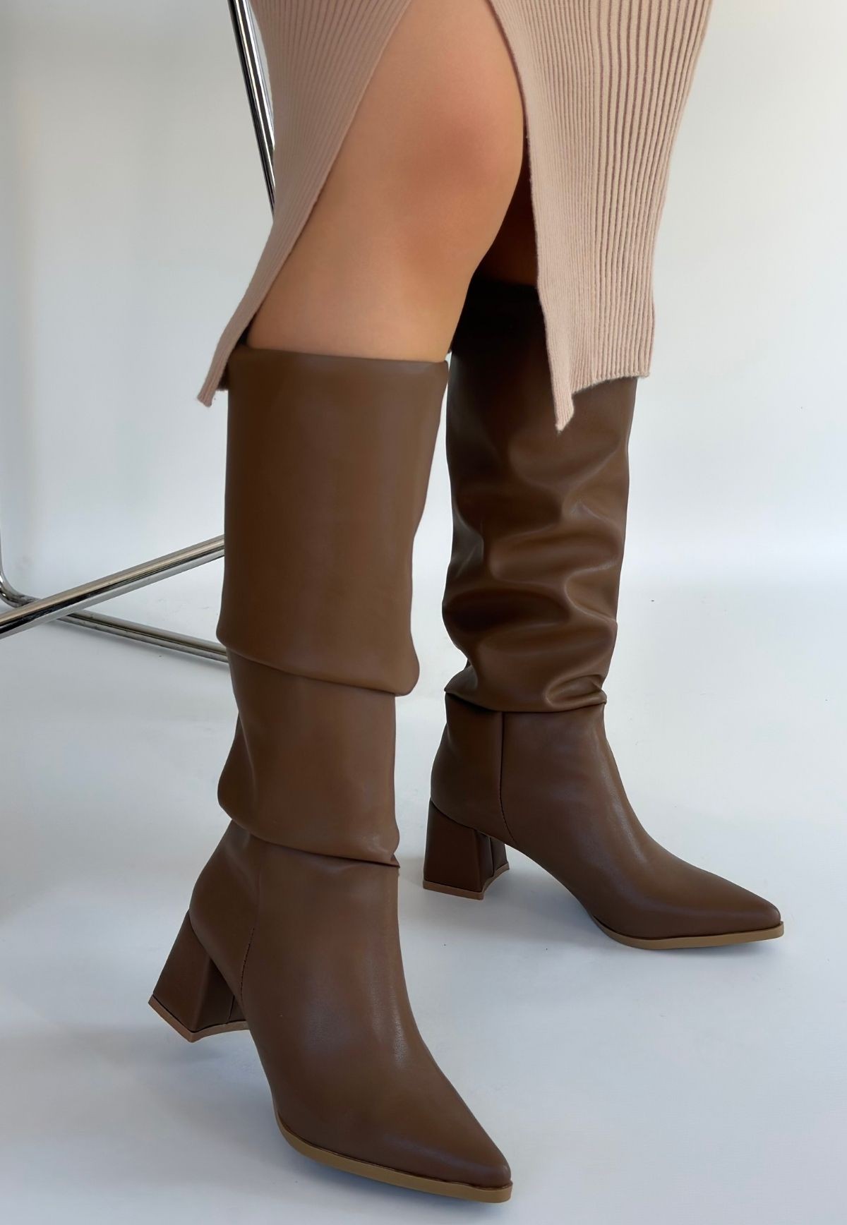 Pitay Vizon Cilt Topuklu Çizme