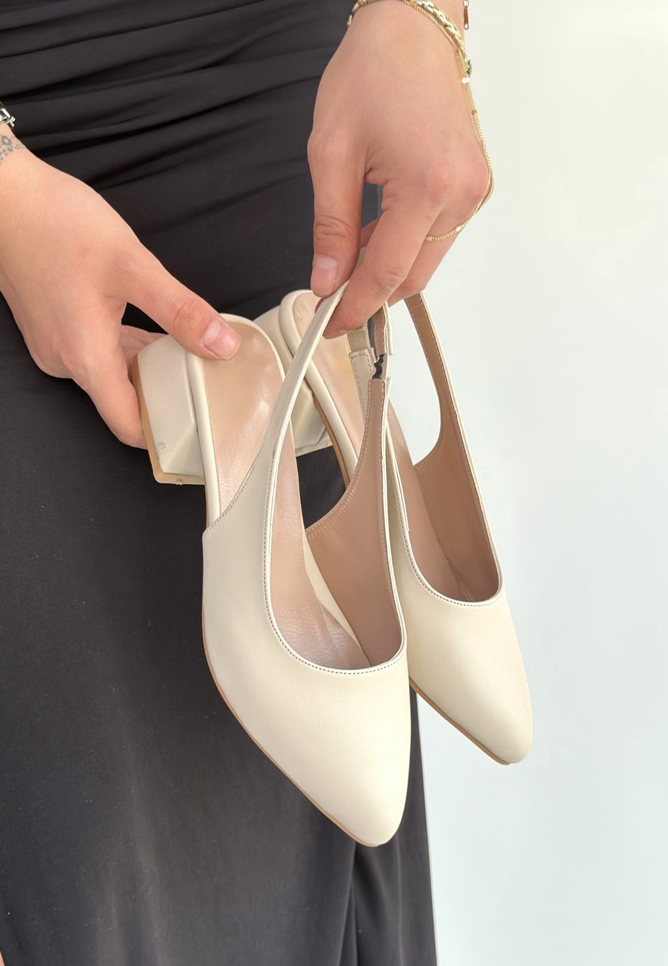 Evia Bej Cilt Topuklu Ayakkabı