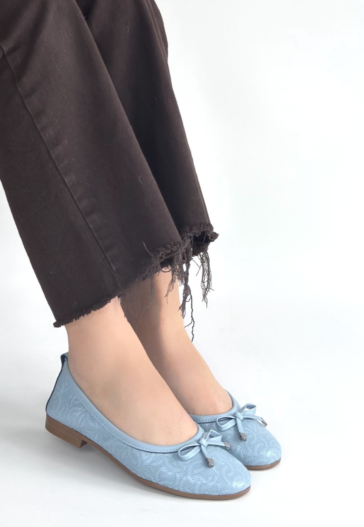 Jnues Mavi Deri Babet Ayakkabı