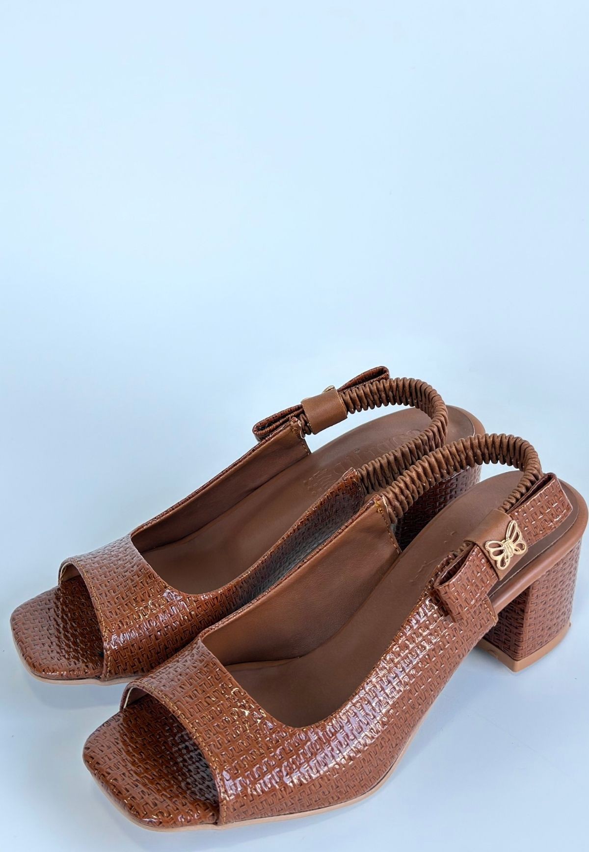 Alessi Kahve Rugan Topuklu Ayakkabı