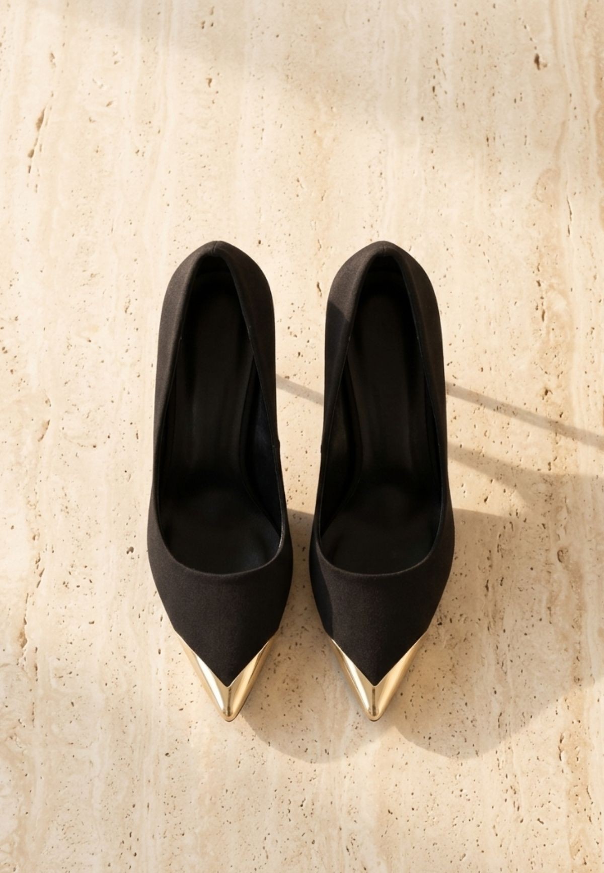 Alis Siyah Saten Stiletto Ayakkabı
